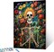 Day of The Dead Paint by Numbers for Adults Beginner Graffitic Human Skeleton DIY Paintings Acrylic Paint Canvas Girls Bedroom Decor Skull Man Painting Kits Flowers Art 16x20 Inch (Frameless )